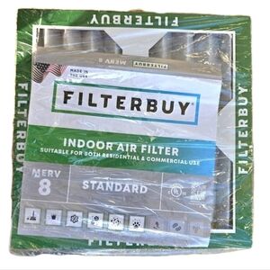 Filterbuy 10 x 10 X 1 Indoor Air Filter, Replacement for HVAC AC  MERV 8 2 Pack